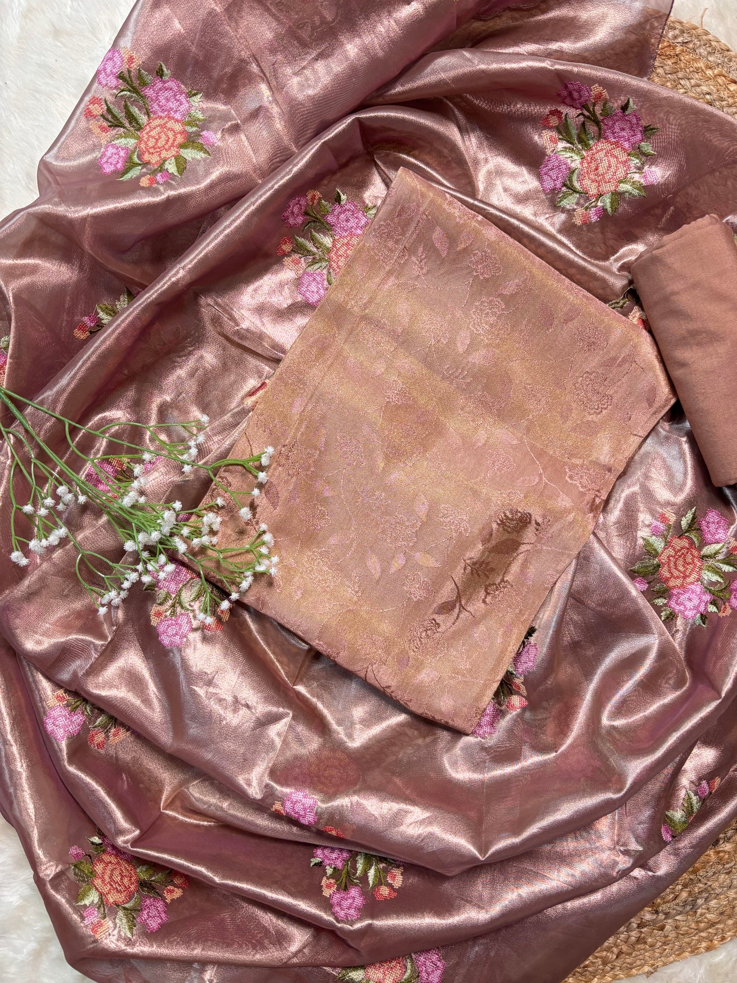Lightweight Peach Suit for Festive Look