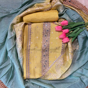 Chanderi Silk Kurta with Ombre Dupatta