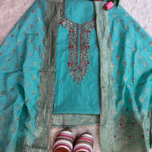Chanderi Embroidered Kurta with Banarasi Dupatta