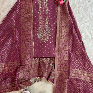 Chanderi Weaving Kurta with Banarasi Dupatta