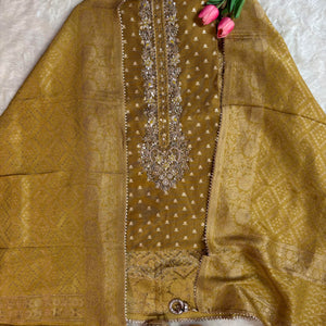 Chanderi Weaving Kurta with Banarasi Dupatta