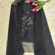Festive Wine Suit with Double Tone Cutdana Neckline