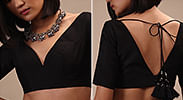 Broad V Neckline Front