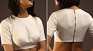 Close Round Neck With Back Zip Front