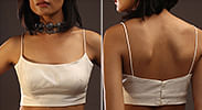 Spaghetti Strap Wide U Neck Front